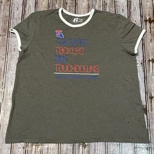 Louisiana Tech Tailgates Tackles Touchdowns Russell Women’s Shirt Sz 2XL (20)